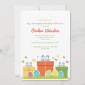 Invitation de fête d'anniversaire de Pâques (Devant)