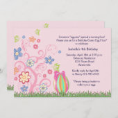 Invitation de fête d'anniversaire de Pâques (Devant / Derrière)