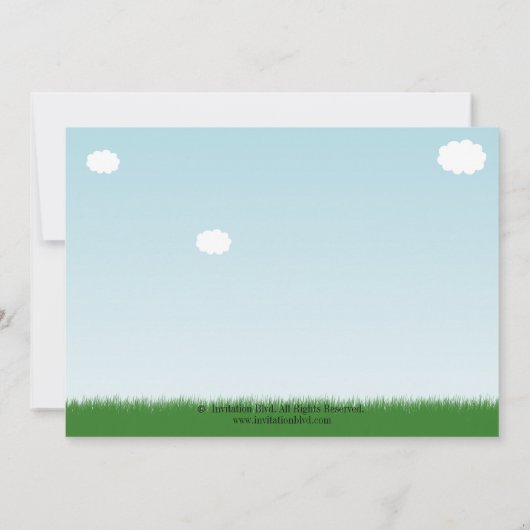 Invitation de fête d'anniversaire de parc (Dos)