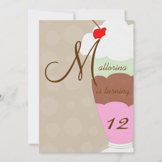 Invitation de fête d'anniversaire de parfait de (Devant)