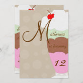 Invitation de fête d'anniversaire de parfait de (Devant / Derrière)