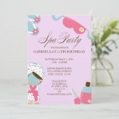 invitation de fête d'anniversaire de partie du spa (Debout devant)