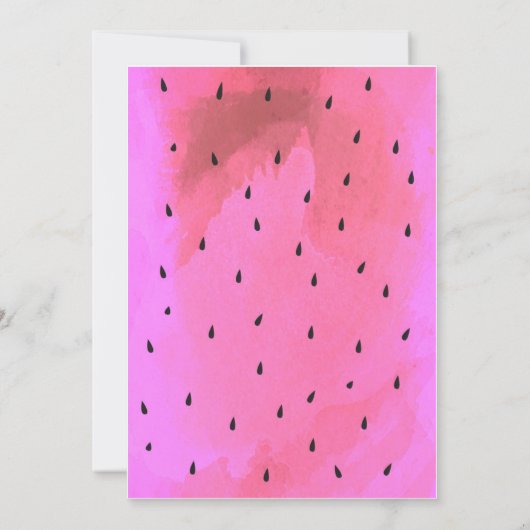 Invitation de fête d'anniversaire de pastèque (Dos)