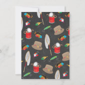 Invitation de fête d'anniversaire de pêche (Dos)