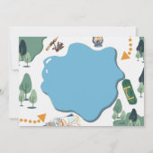 Invitation de fête d'anniversaire de pêche (Dos)