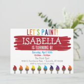 Invitation de fête d'anniversaire de peinture de (Debout devant)