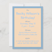 Invitation de fête d'anniversaire de petit gâteau (Dos)