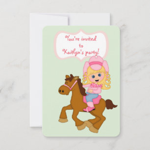 Invitation de fête d'anniversaire de petite fille