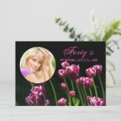 Invitation de fête d'anniversaire de photo de (Debout devant)