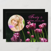 Invitation de fête d'anniversaire de photo de (Devant / Derrière)