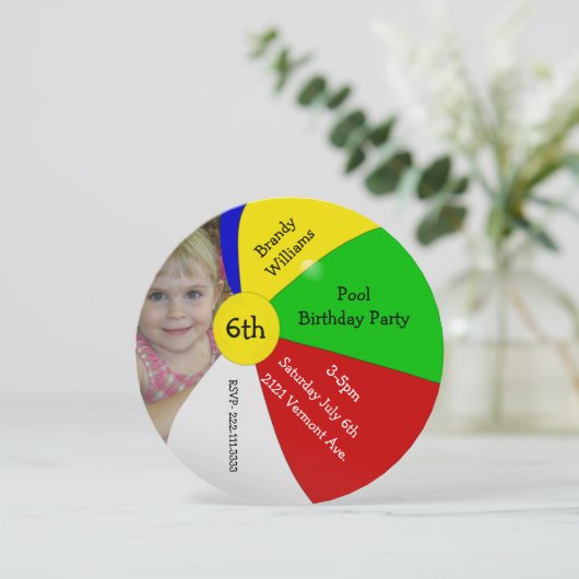 Invitation de fête d'anniversaire de photo de (Debout devant)