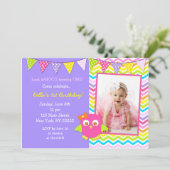 Invitation de fête d'anniversaire de photo de (Debout devant)