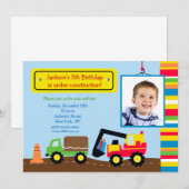Invitation de fête d'anniversaire de photo de (Devant / Derrière)
