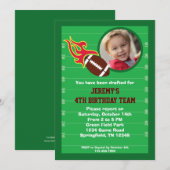 Invitation de fête d'anniversaire de photo du (Devant / Derrière)