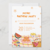 Invitation de fête d'anniversaire de pique-nique d (Devant)