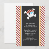Invitation de fête d'anniversaire de pirate (Devant / Derrière)