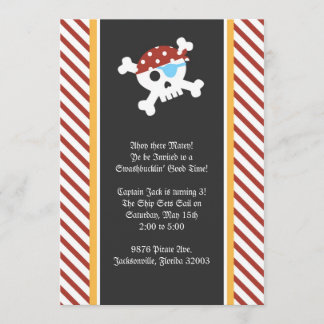 Invitation de fête d'anniversaire de pirate