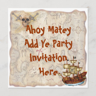 Invitation de fête d'anniversaire de pirate