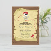 Invitation de fête d'anniversaire de pirate de (Debout devant)