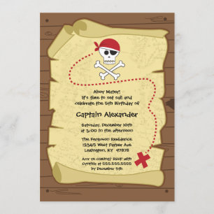 Invitation de fête d'anniversaire de pirate de