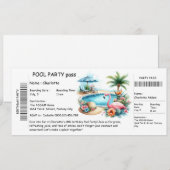 Invitation de fête d'anniversaire de piscine dans (Devant / Derrière)