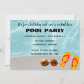 Invitation de fête d'anniversaire de piscine modif (Devant)