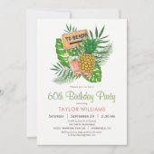 Invitation de fête d'anniversaire de plage (Devant)