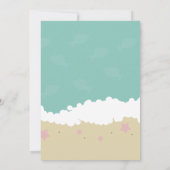Invitation de fête d'anniversaire de plage Balle d (Dos)