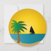 Invitation de fête d'anniversaire de plage de (Dos)