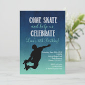 Invitation de fête d'anniversaire de planche à (Debout devant)