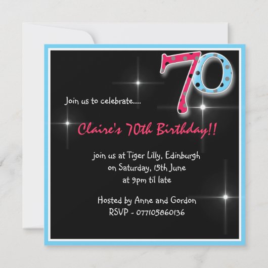 Invitation de fête d'anniversaire de point de (Dos)