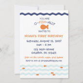 Invitation de fête d'anniversaire de poisson rouge (Devant)
