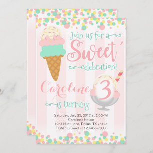 Invitation de fête d'anniversaire de Popsicle de