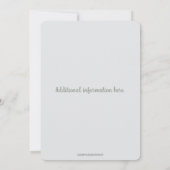Invitation de fête d'anniversaire de premier anniv (Dos)