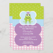 Invitation de fête d'anniversaire de prince de (Devant / Derrière)