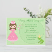 Invitation de fête d'anniversaire de princesse (Debout devant)