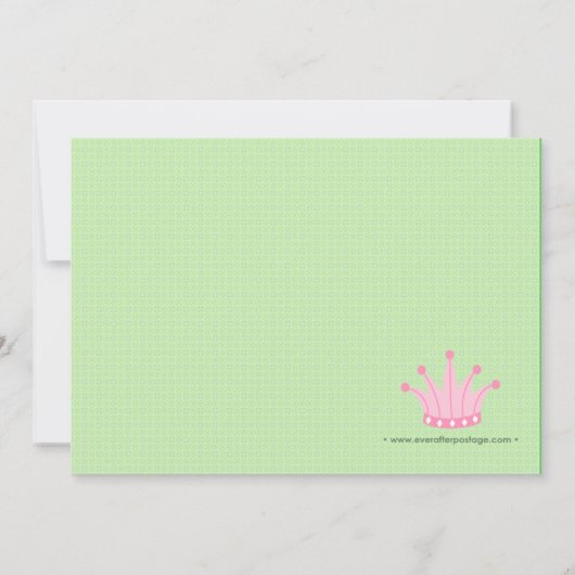 Invitation de fête d'anniversaire de princesse (Dos)