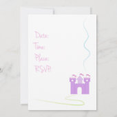 Invitation de fête d'anniversaire de princesse (Dos)