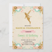 Invitation de fête d'anniversaire de princesse fée (Devant)