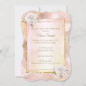 Invitation de fête d'anniversaire de princesse Ros (Dos)