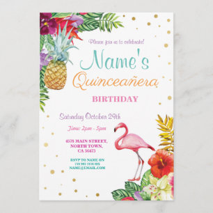 Invitation de fête d'anniversaire de Quinceanera