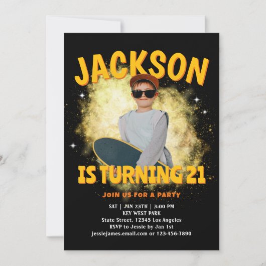 Invitation de fête d'anniversaire de rap bootleg p (Devant)