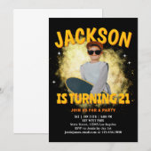 Invitation de fête d'anniversaire de rap bootleg p (Devant / Derrière)