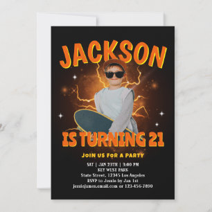 Invitation de fête d'anniversaire de rap bootleg p