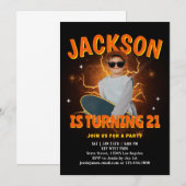 Invitation de fête d'anniversaire de rap bootleg p (Devant / Derrière)
