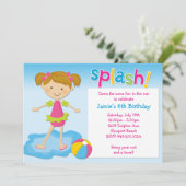 Invitation de fête d'anniversaire de réception au (Debout devant)