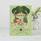 Invitation de fête d'anniversaire de régions (Debout devant)