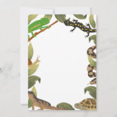 Invitation de fête d'anniversaire de reptile (Dos)