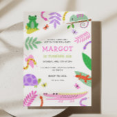 Invitation de fête d'anniversaire de reptile