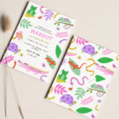 Invitation de fête d'anniversaire de reptile